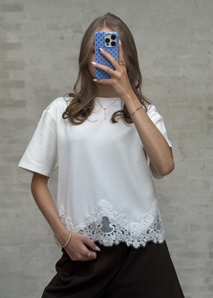 Iria lace tee Hvid Neo Noir 